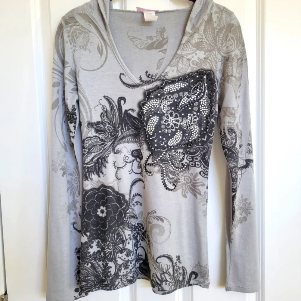 Pinkeli Hooded Embellished Jersey - Picture 3 of 16